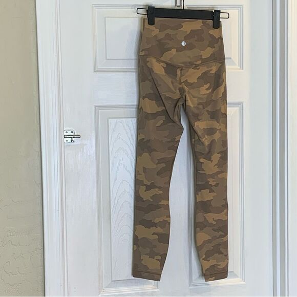 Lululemon Align High-Rise Pant 25" Heritage 365 Camo Beige Multi Size 2 - Picture 4 of 8